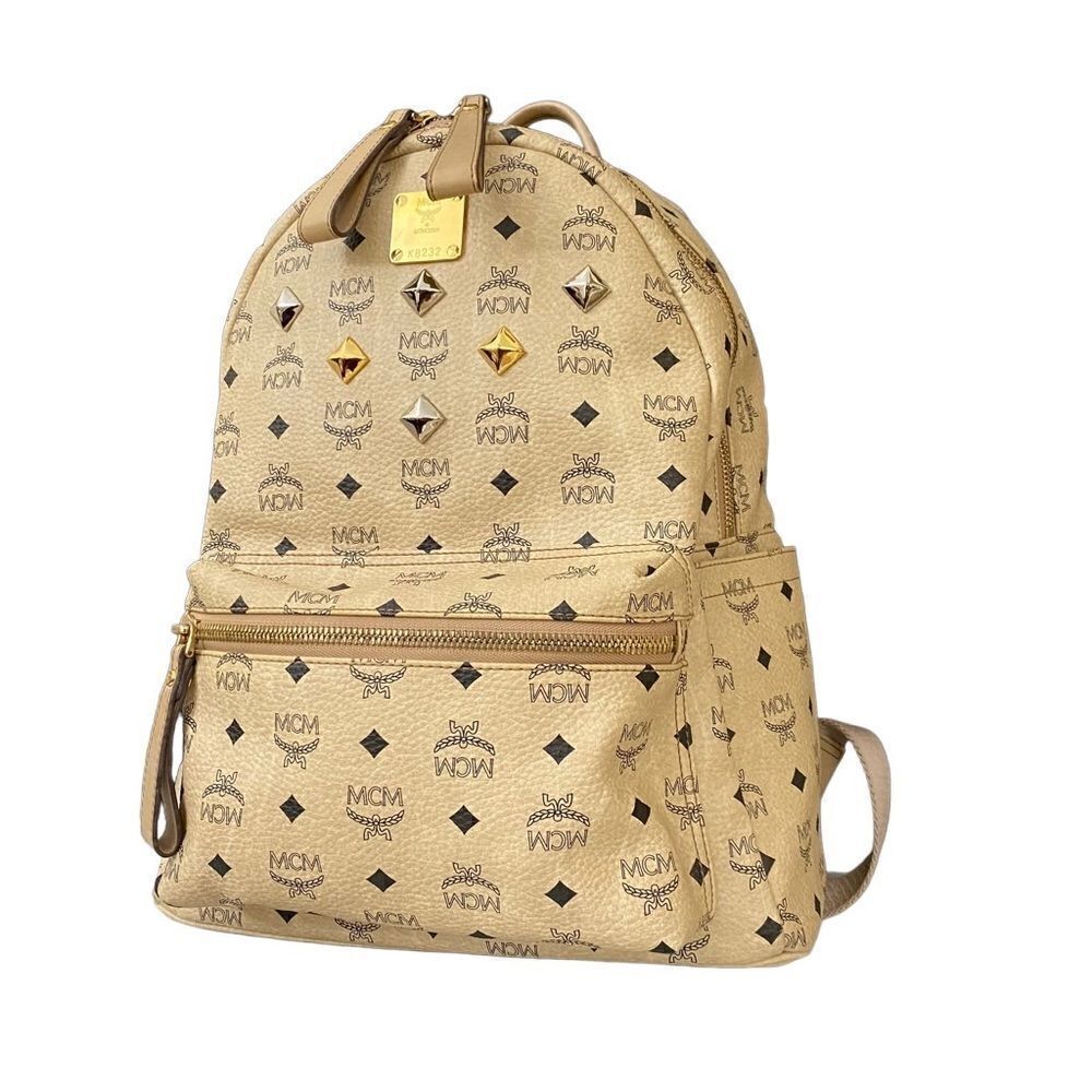 MCM Stark Visetos Large Front-Stud Backpack 🎒